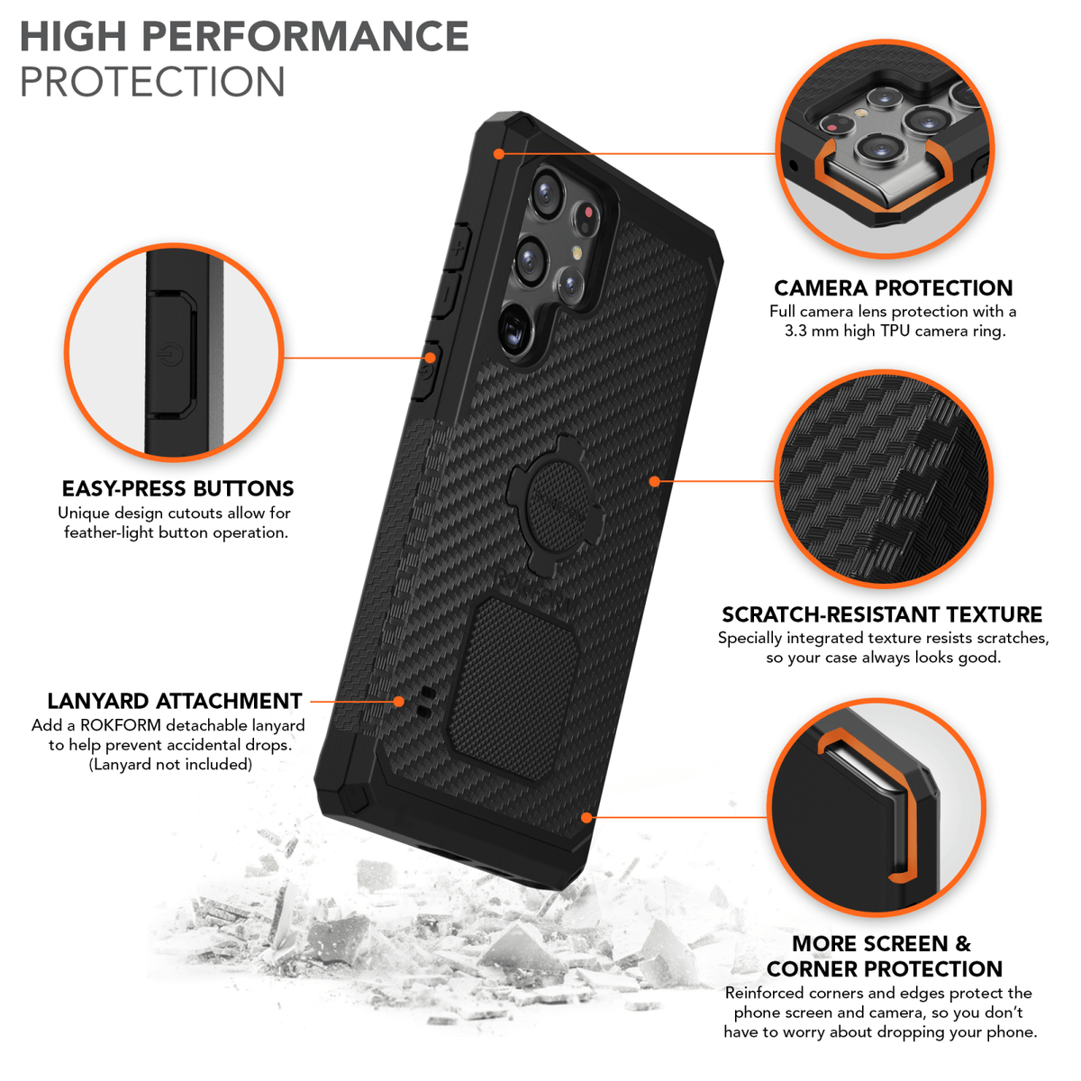 Rokform Rugged Case-Samsung Galaxy S22 Ultra Rokform Rugged Case-Samsung Galaxy S22 Ultra