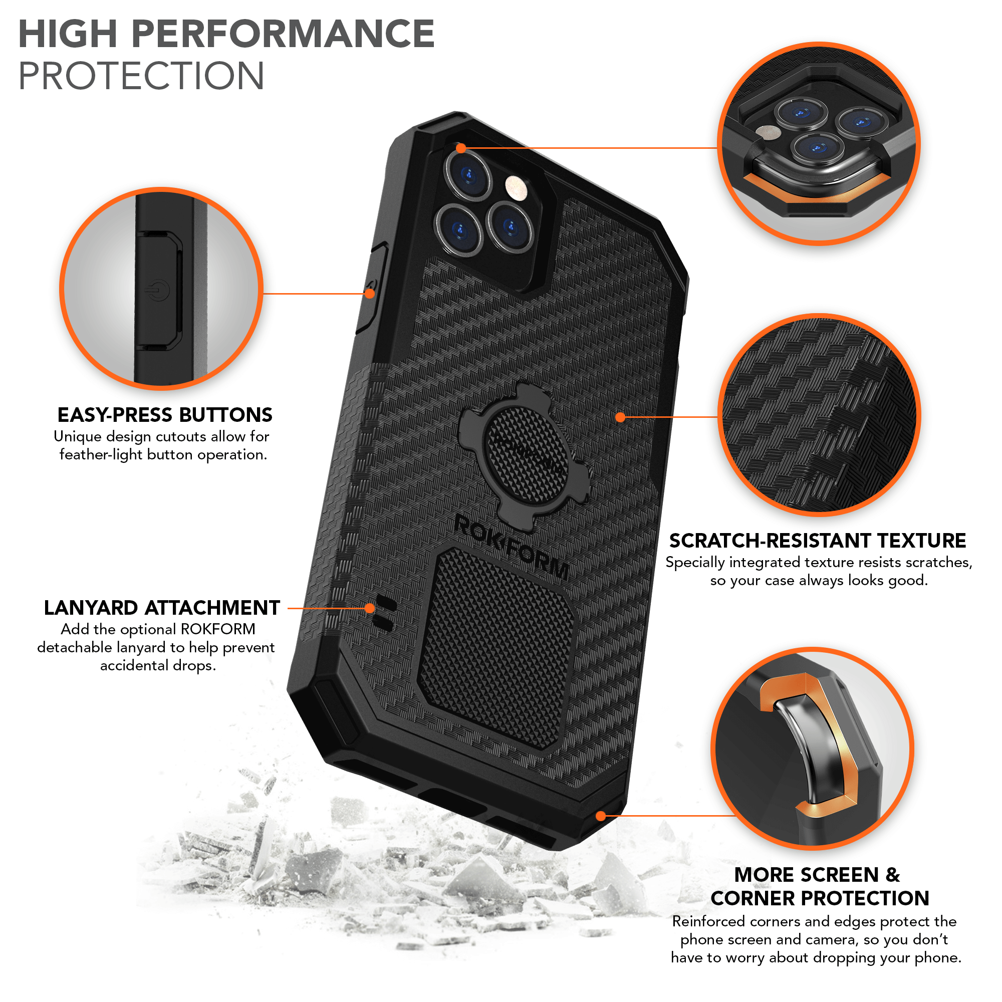 High Performance iPhone 12 Pro Max Rugged Case