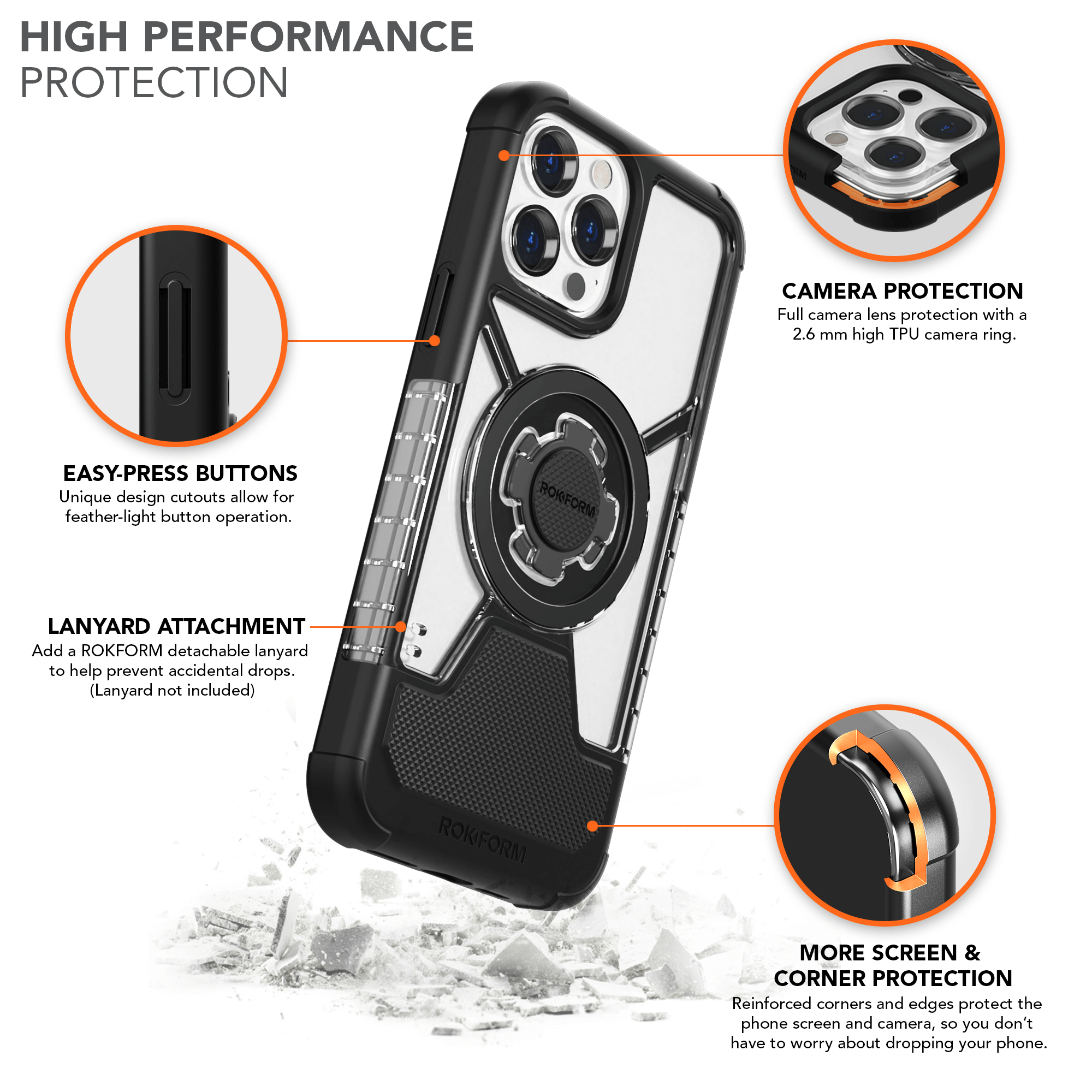High Performance iPhone 13 Pro Max Crystal Case