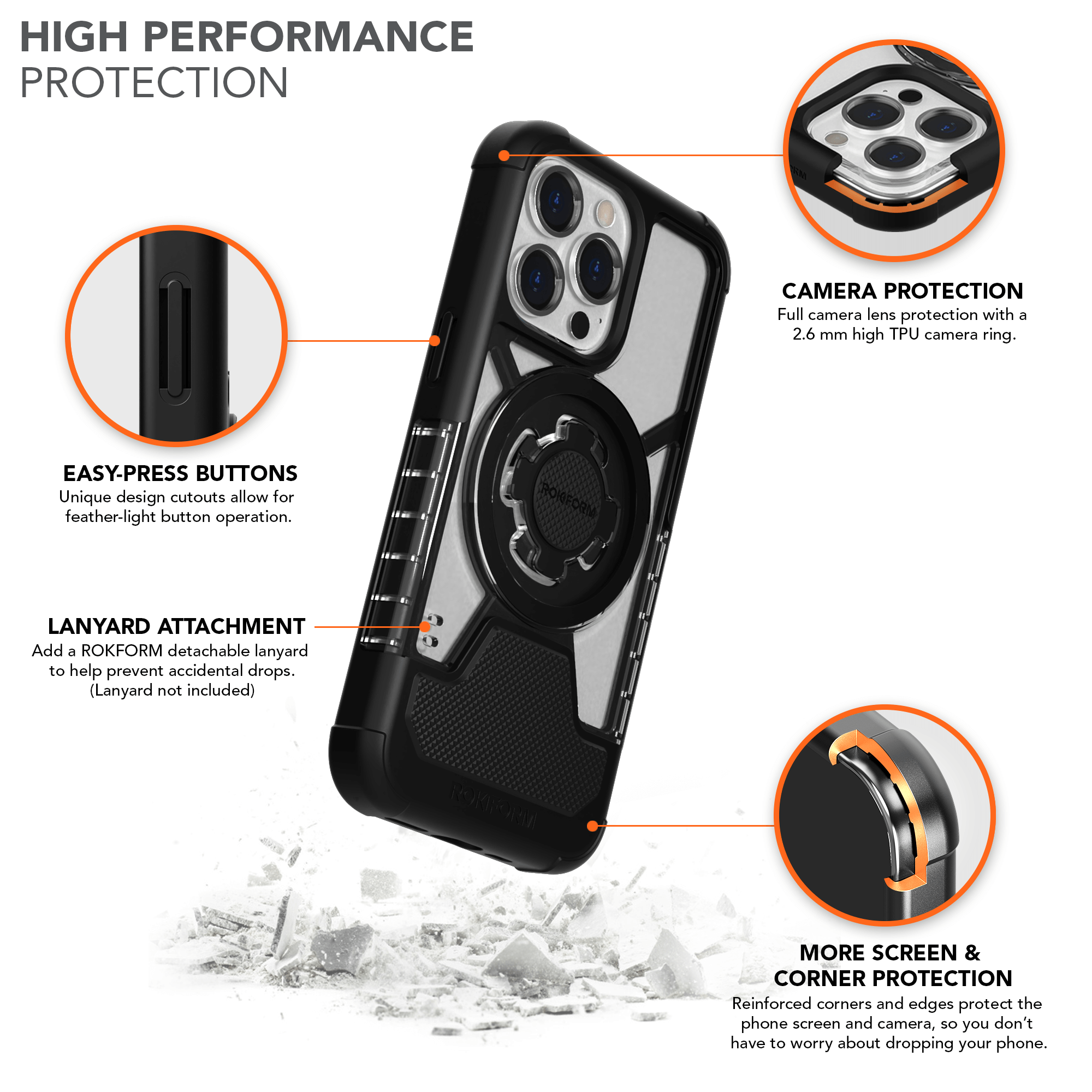High Performance iPhone 13 Pro Crystal Case