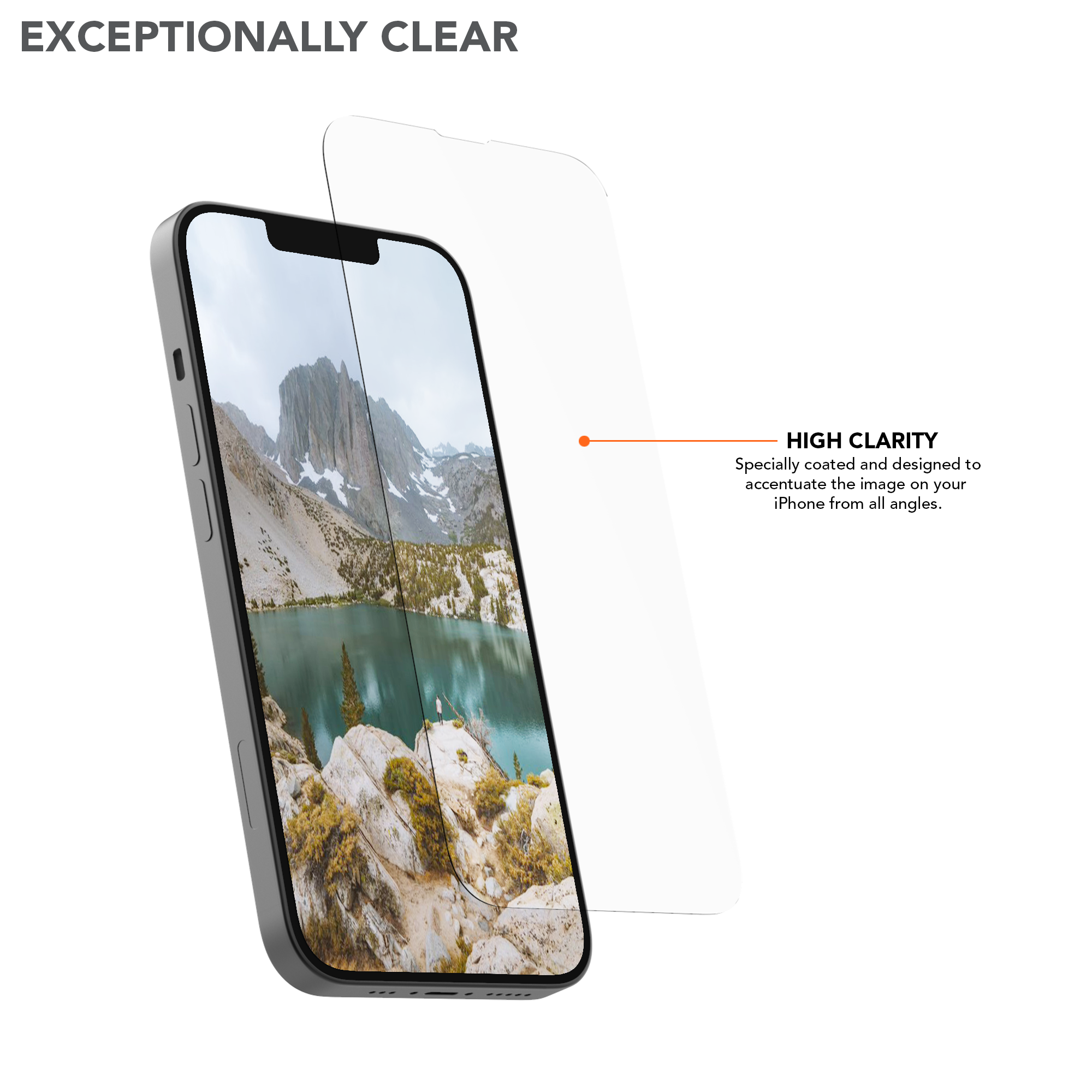 Exceptionally Clear iPhone 14 Tempered Glass Screen Protector 