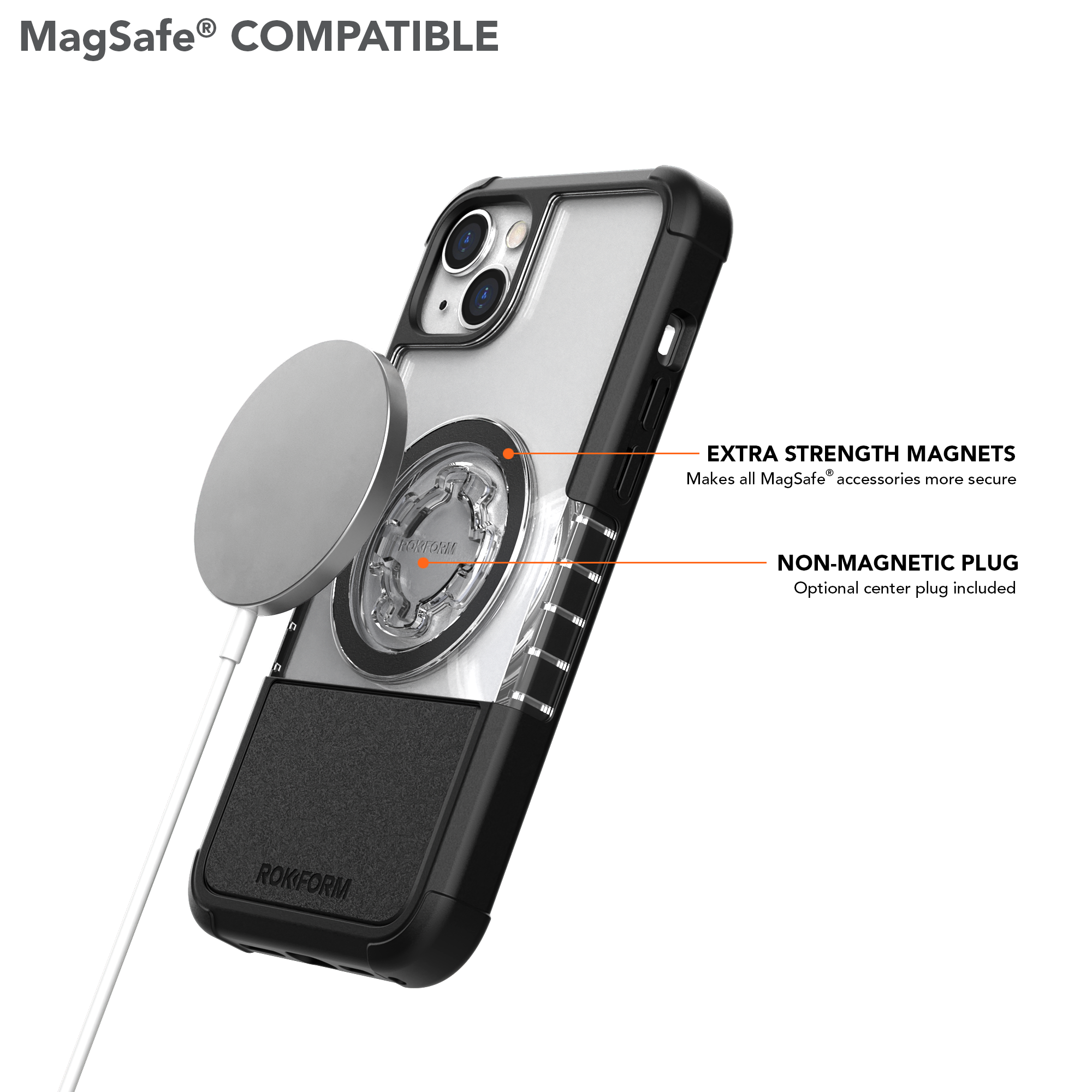 Magnetic iPhone 14 Plus Crystal Case, MagSafe® Compatible