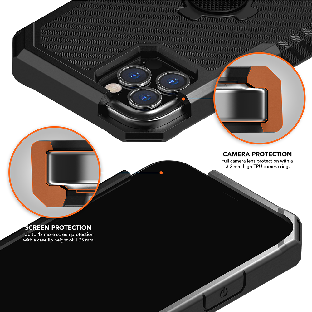 Protection d'écran verre trempé - iPhone 12 / 12 Pro Quad Lock moto :  , protection écran de moto