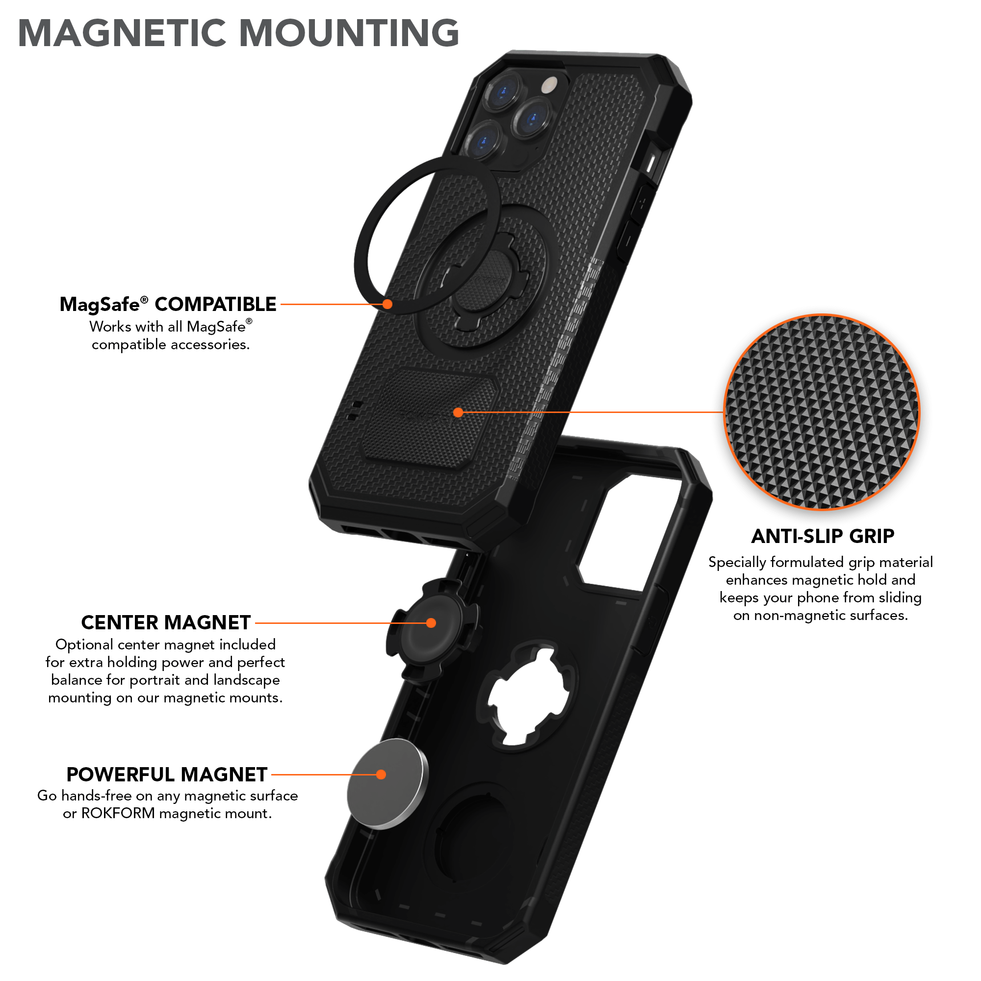 Magnetic iPhone 13 Pro Max Rugged Case