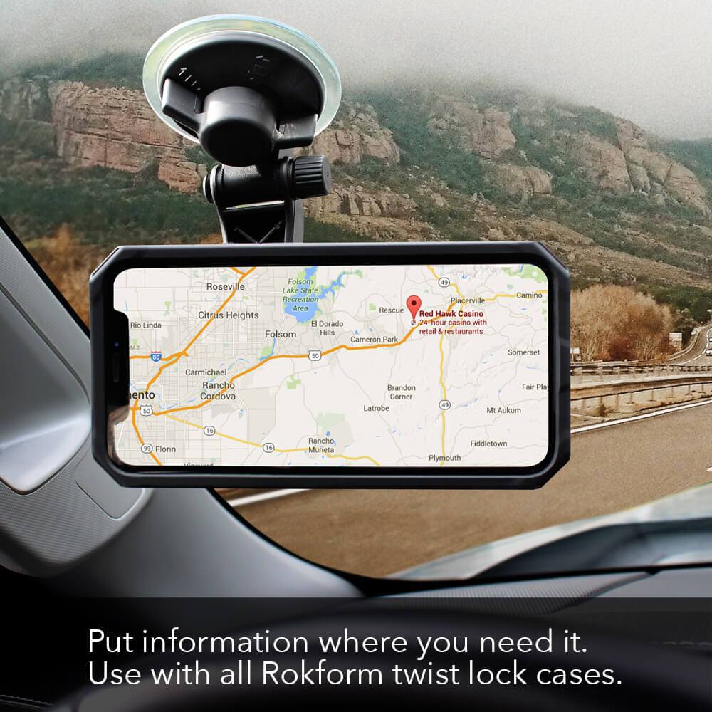 Phone windshield suction mount