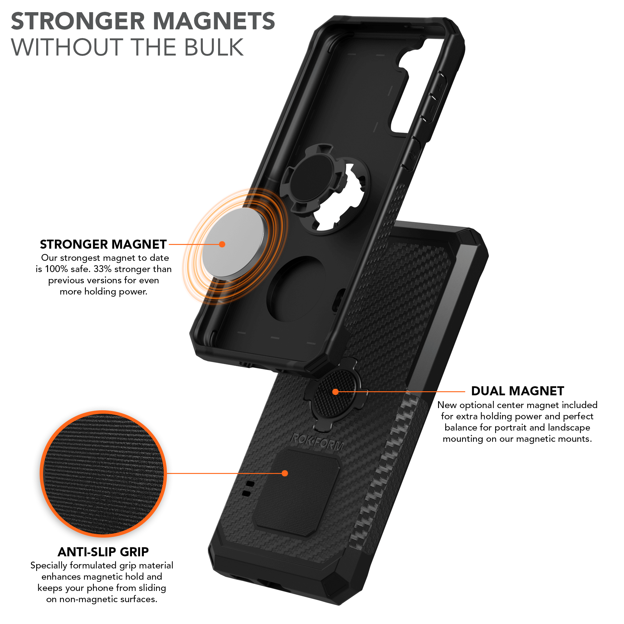 Magnetic Galaxy S21+ 5G Rugged Case