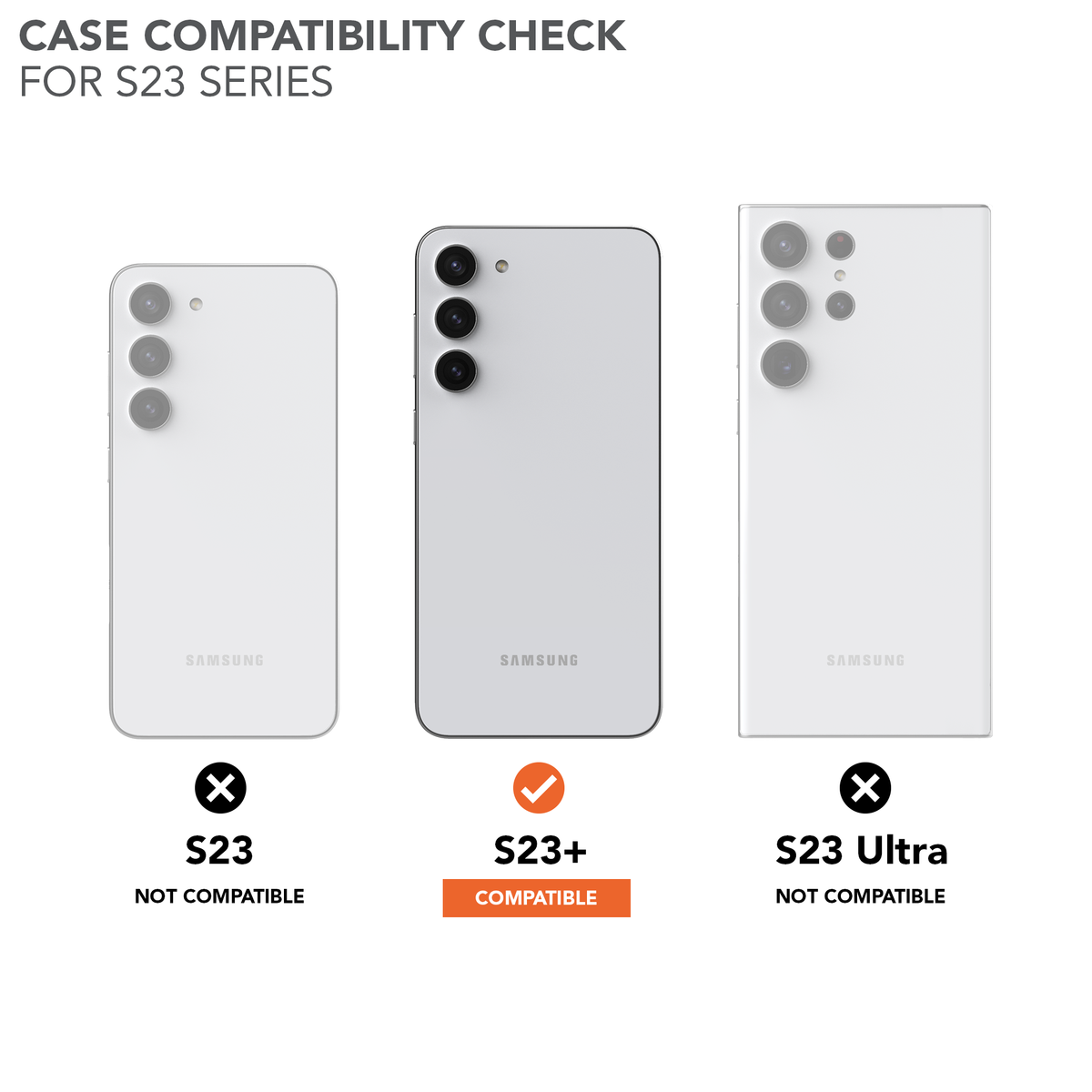 Rokform Rugged Case Compatibility Chart for Samsung Galaxy S23S23