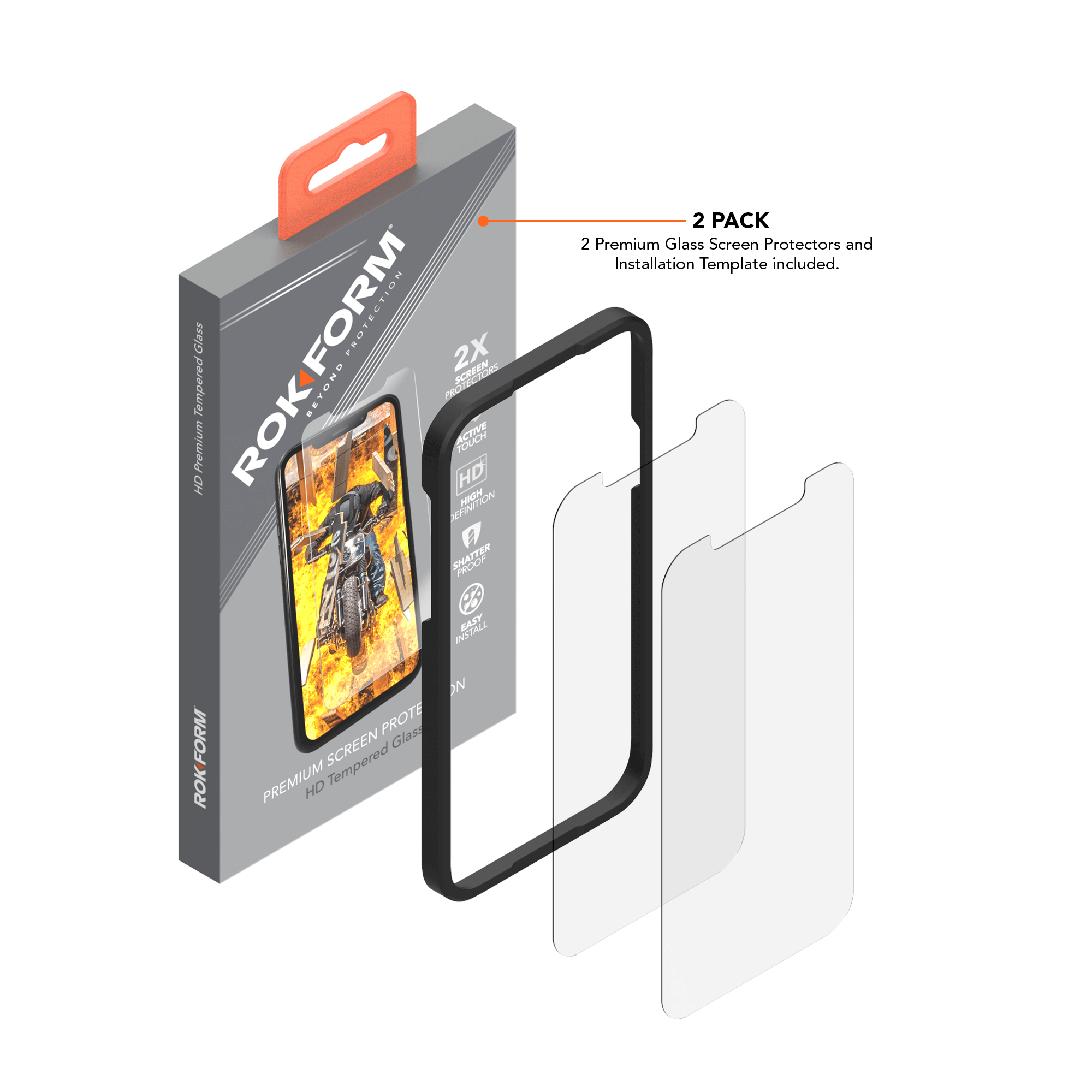 واقي شاشة من الزجاج المقوى لهاتف iPhone 12 Mini (عبوتان)