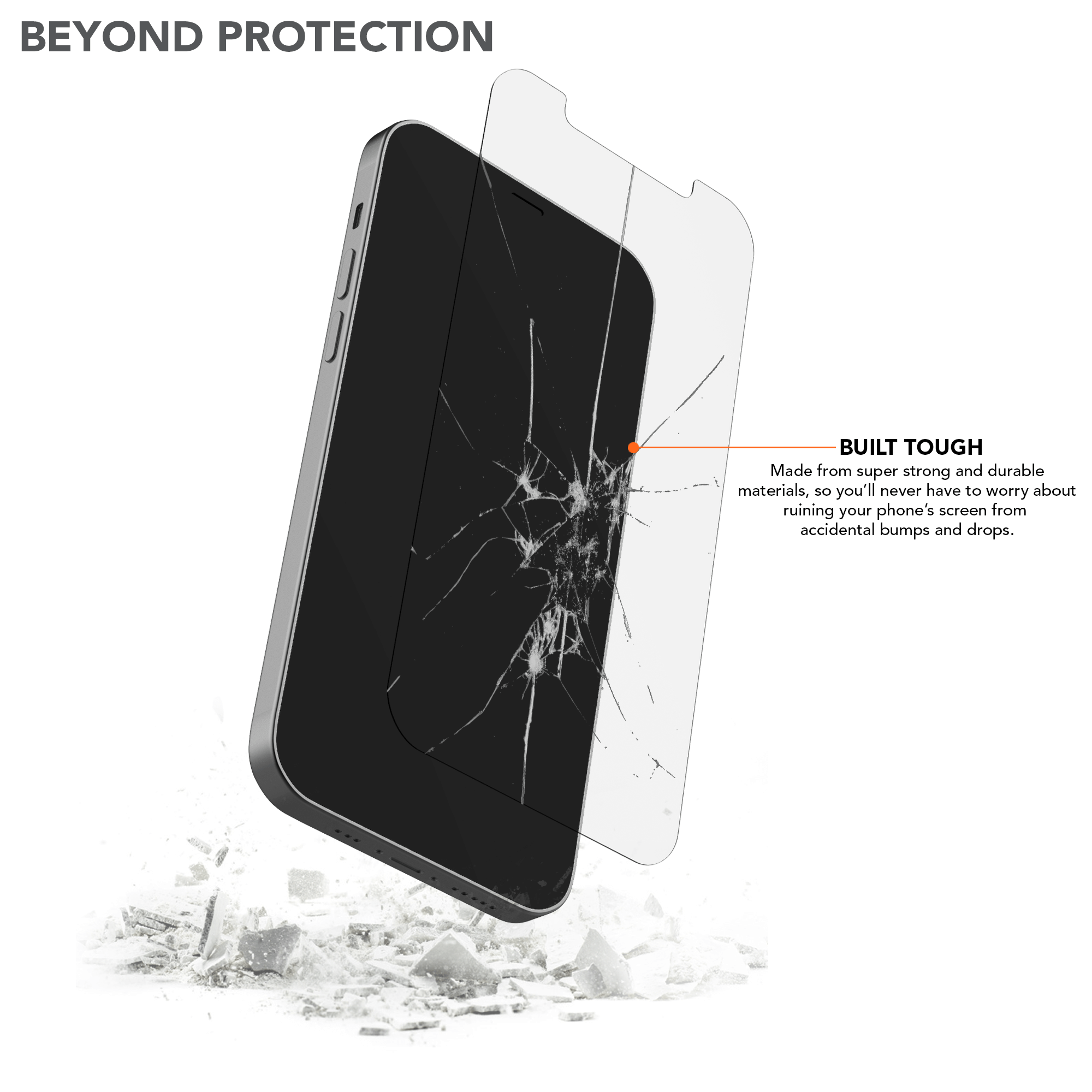 Tough iPhone 12 Pro Max Tempered Glass Screen Protector