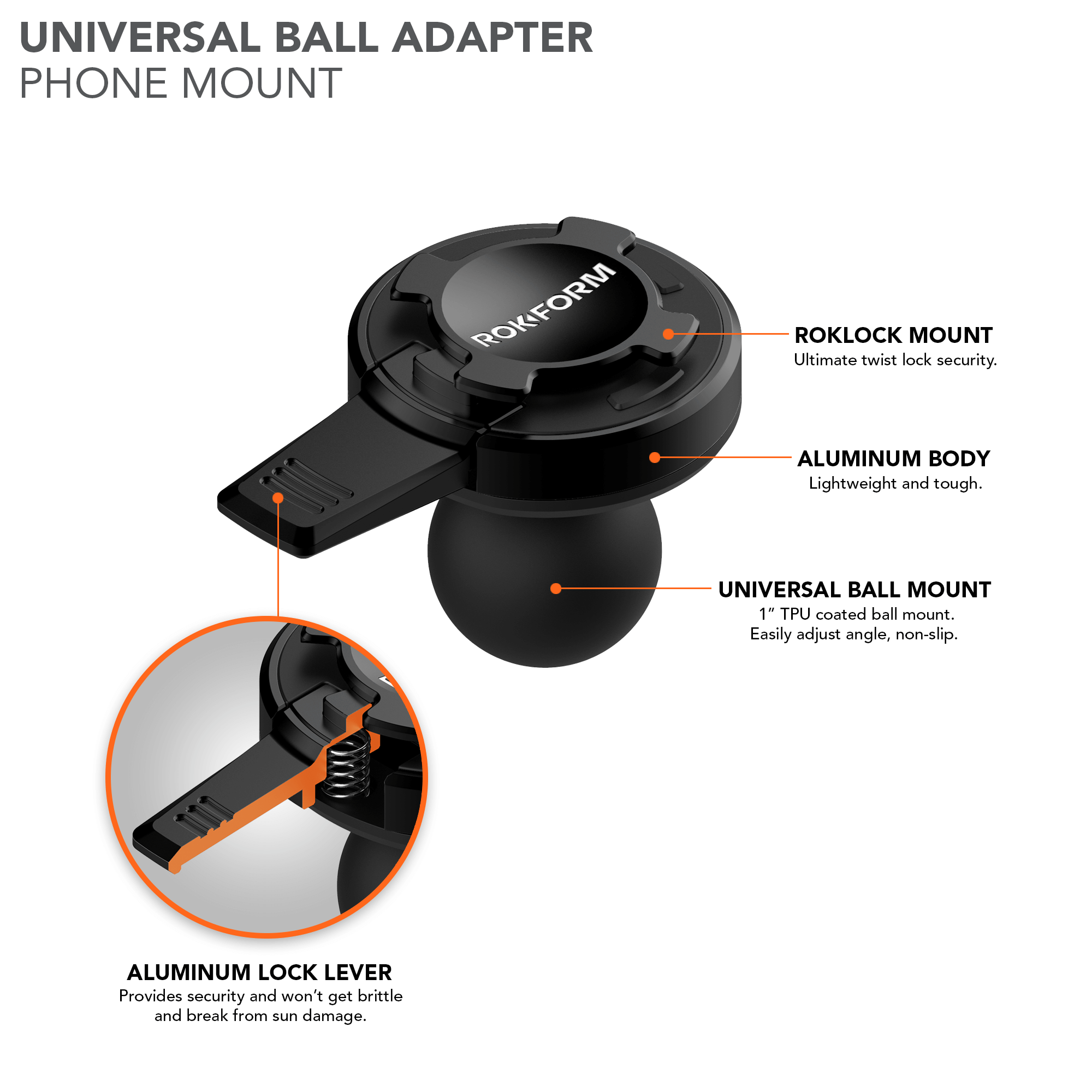 Universal Ball Adapter Phone Mount