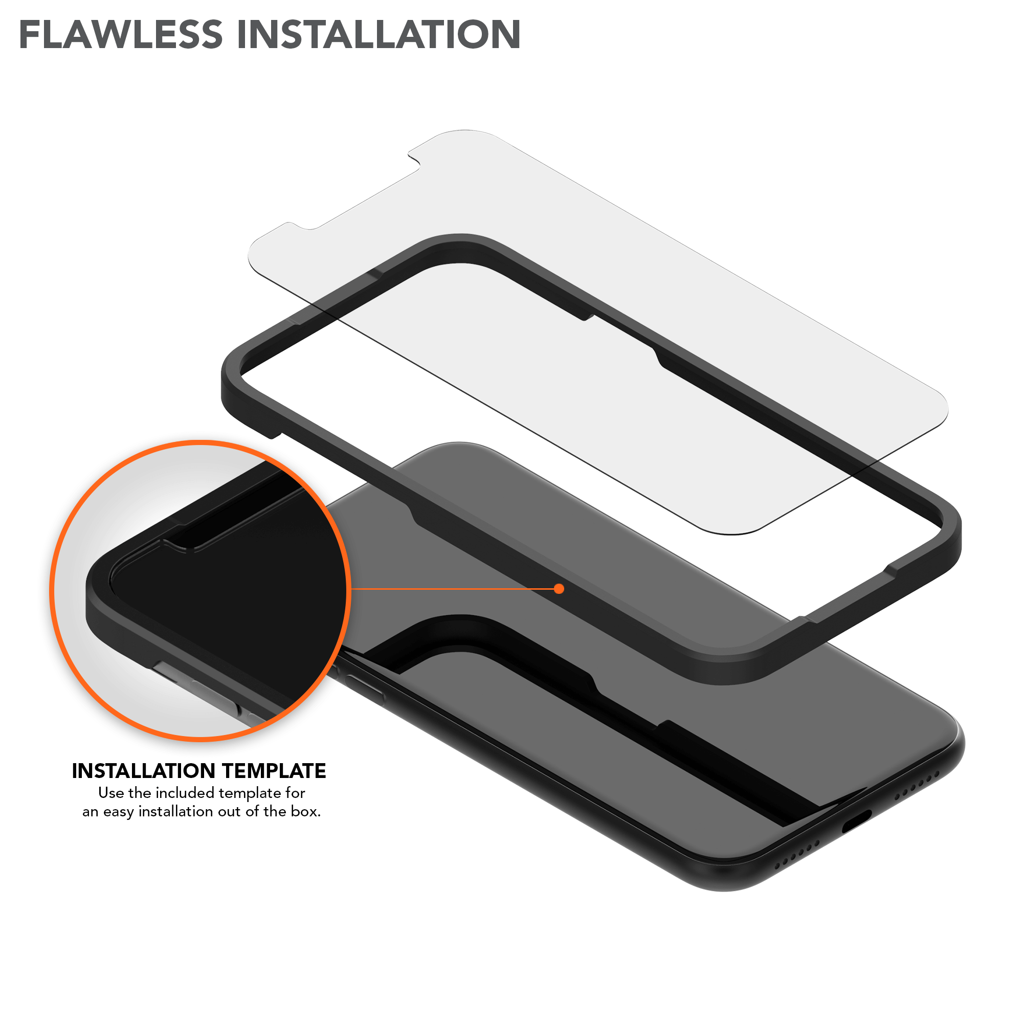 Easy to Install iPhone 11/XR Tempered Glass Screen Protector