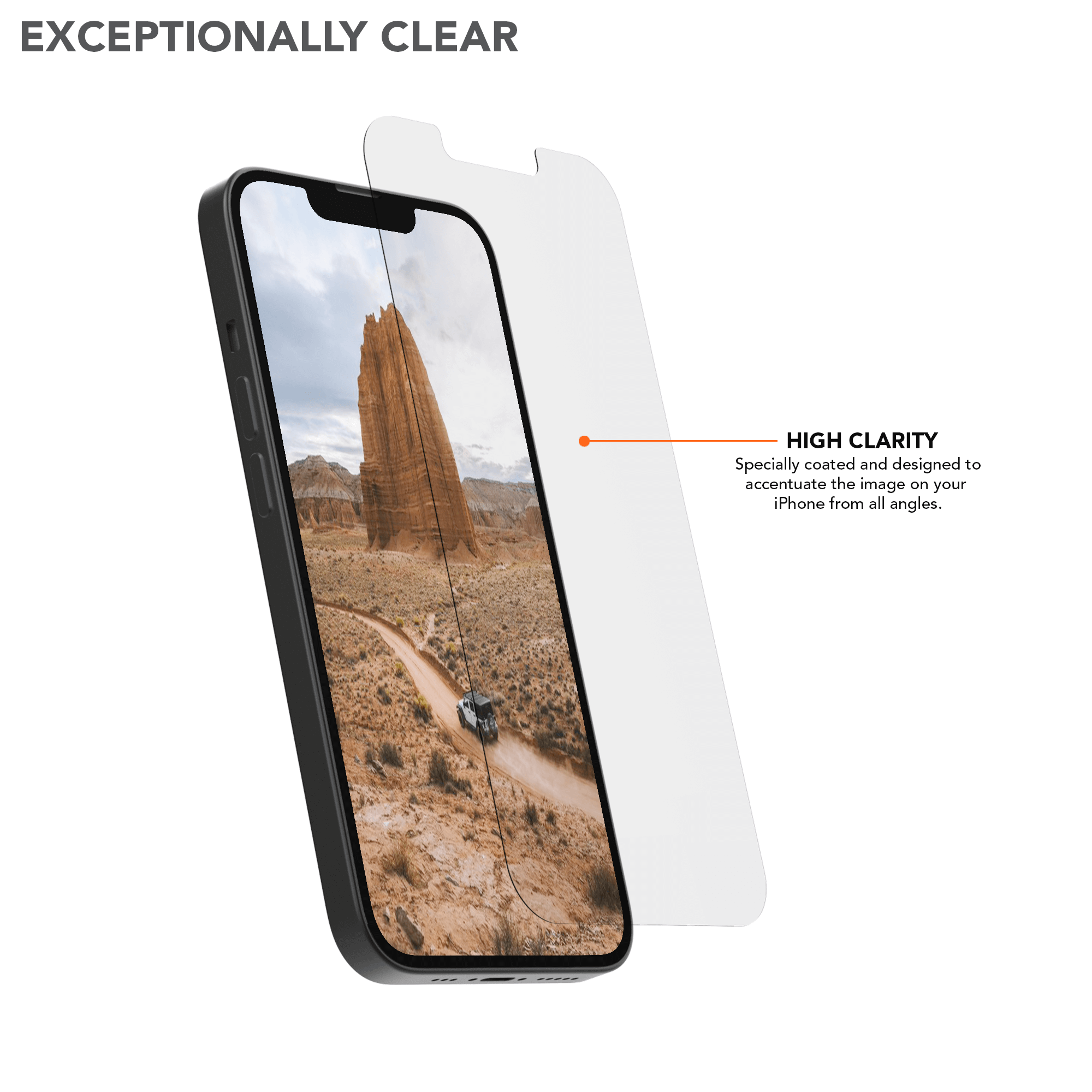 Clear iPhone 13 Pro Max Tempered Glass Screen Protector