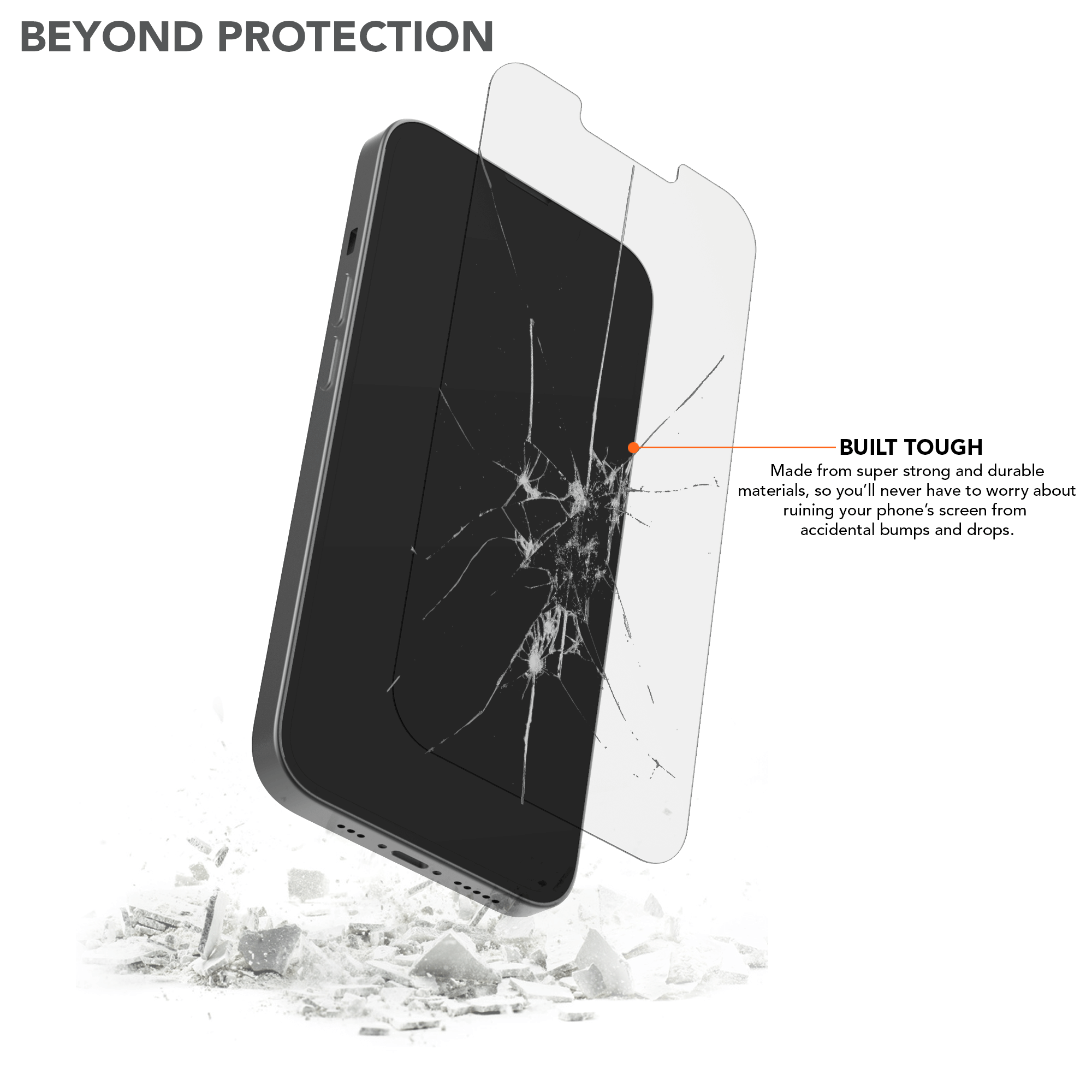 Tough iPhone 13/13 Pro Tempered Glass Screen Protector